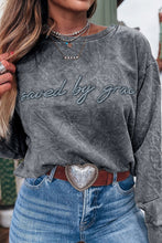 Load image into Gallery viewer, Saved by Grace Embroidery Sweatshirt *multiple colors* RTS