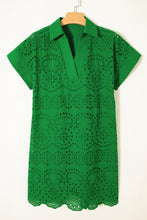 Load image into Gallery viewer, Green Eyelet Dress January.