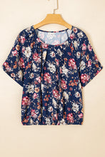 Load image into Gallery viewer, Blue Floral Casual Blouse RTS