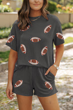 Load image into Gallery viewer, Carbon Grey Football Ribbed Set RTS