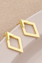 Load image into Gallery viewer, Gold Rhombus Stud Earrings RTS