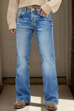 Load image into Gallery viewer, Acid Wash Straight Leg Jeans