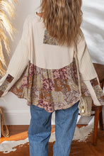 Load image into Gallery viewer, Beige Ethnic Print Top RTS