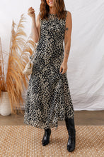 Load image into Gallery viewer, Black Printed Maxi Dress January.