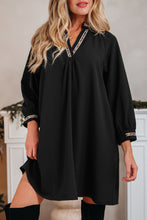 Load image into Gallery viewer, Black Trim Mini Dress October.