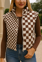 Load image into Gallery viewer, Checkered Puffer Vest RTS
