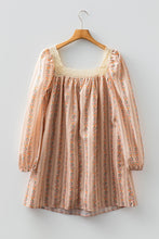 Load image into Gallery viewer, Floral Velvet Bow Loose Mini Dress RTS