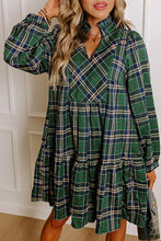 Load image into Gallery viewer, Green Plaid Frilly Dress RTS