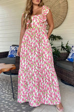 Load image into Gallery viewer, Pink Floral Plus Size Maxi RTS