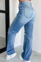 Load image into Gallery viewer, Mid Rise Distressed Straight Jeans RTS
