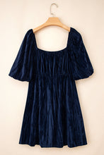 Load image into Gallery viewer, Navy Velvet Plus Size Dress RTS