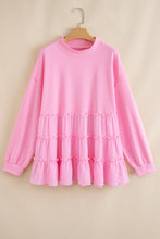 Load image into Gallery viewer, Pink Tiered Plus Size Blouse RTS