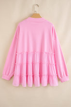 Load image into Gallery viewer, Pink Tiered Plus Size Blouse RTS