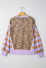 Load image into Gallery viewer, Stripe Leopard Pullover RTS