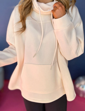 Load image into Gallery viewer, Drawstring Turtleneck Dolman Sleeve Sweatshirt RTS