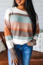 Load image into Gallery viewer, Striped Colorblock Sweater November.