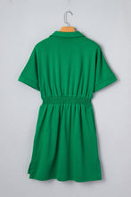 Load image into Gallery viewer, Green Elastic Waist Mini Dress January.