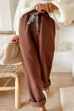 Load image into Gallery viewer, Fleece Leopard Drawstring Pants RTS