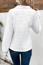 Load image into Gallery viewer, White Solid Textured Pullover October.