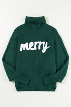 Load image into Gallery viewer, Green Merry Embroidered Sweater October.
