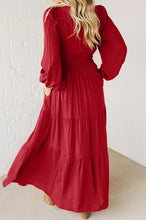 Load image into Gallery viewer, Red Embroidered Maxi Dress RTS