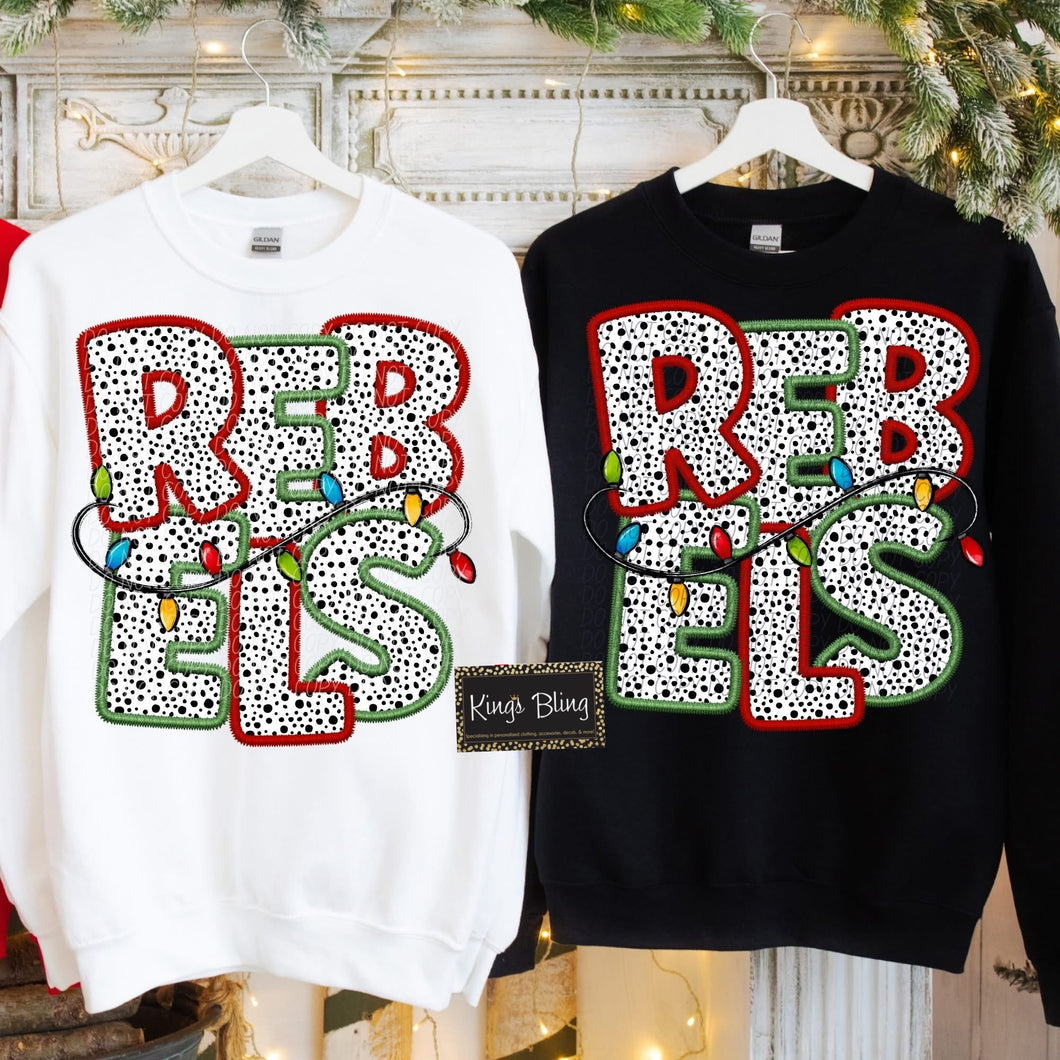 Christmas Lights Mascot - Rebels