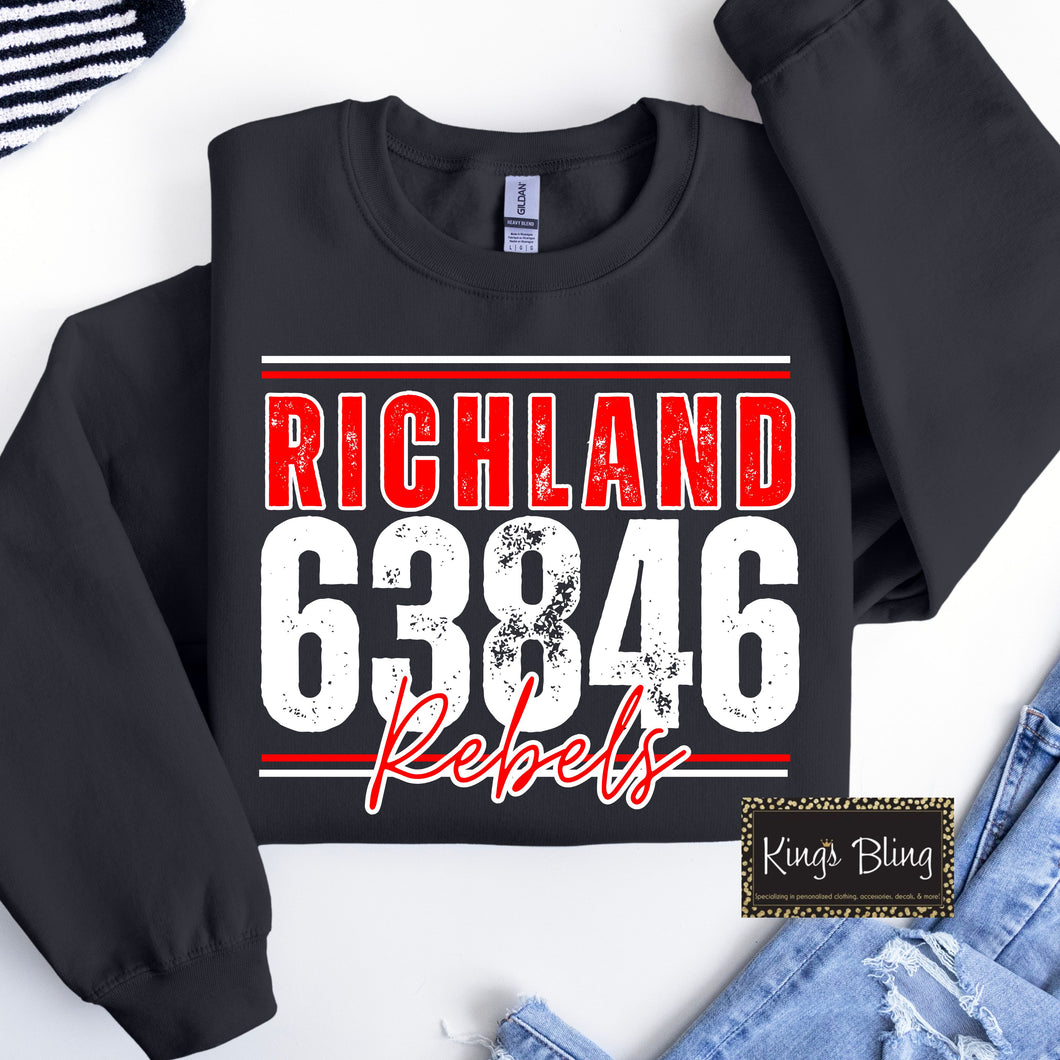 Zip Code Mascot - Richland Rebels