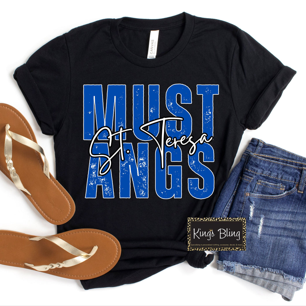 Bold Block - St. Teresa Mustangs