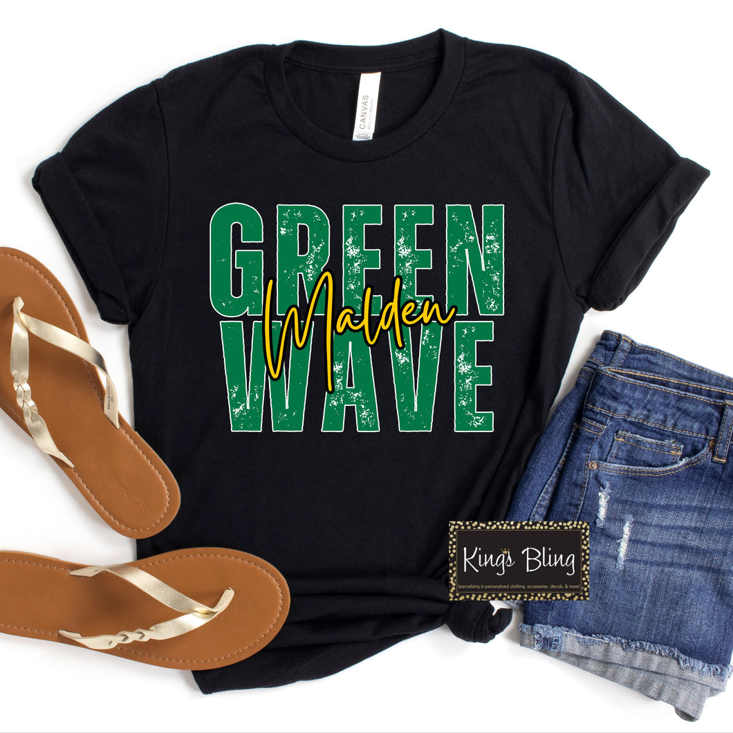 Bold Block - Malden Green Wave