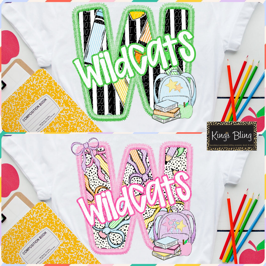 Letter Mascot - Wildcats