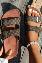 Load image into Gallery viewer, Geometric Print Buckle Sandals RTS

