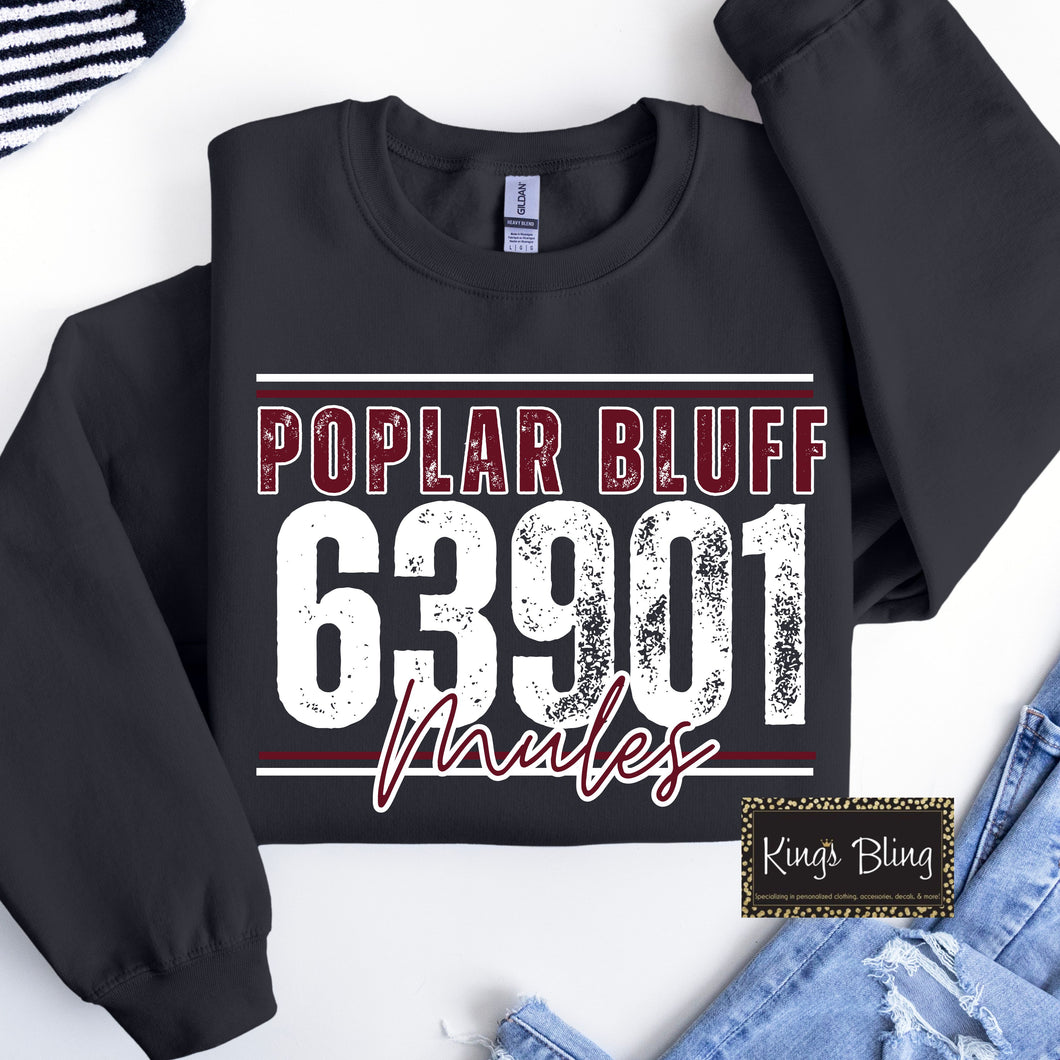 Zip Code Mascot - Poplar Bluff Mules