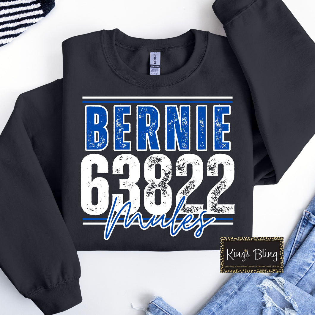 Zip Code Mascot - Bernie Mules