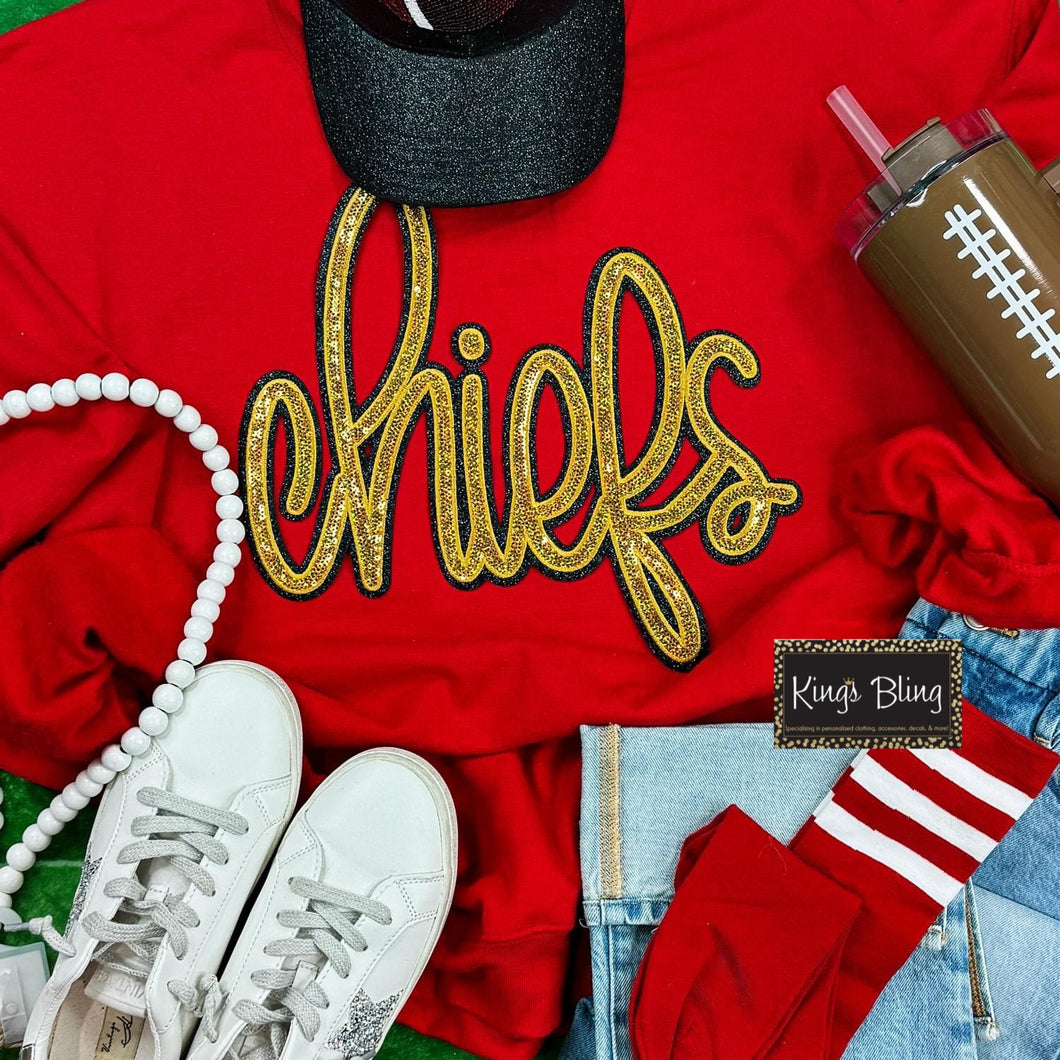 Gold Sequin - Chiefs