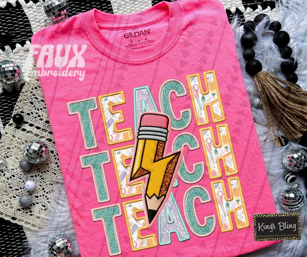 Teach - Faux Embroidery