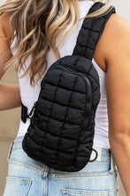 Load image into Gallery viewer, Black Quilted Puffer Crossbody RTS
