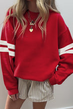 Load image into Gallery viewer, Varsity Stripe Sweatshirt *MULTIPLE COLORS*  RTS
