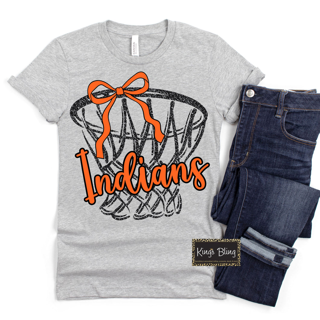 Mascot Hoops - Indians (Orange)