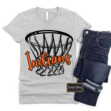 Load image into Gallery viewer, Mascot Hoops - Indians (Orange)
