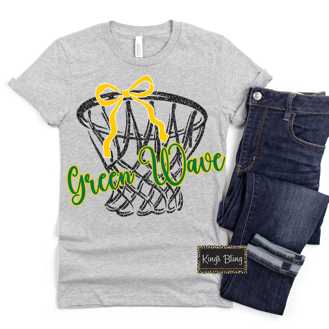 Mascot Hoops - Green Wave