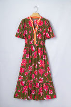 Load image into Gallery viewer, Green Floral Maxi Dress RTS
