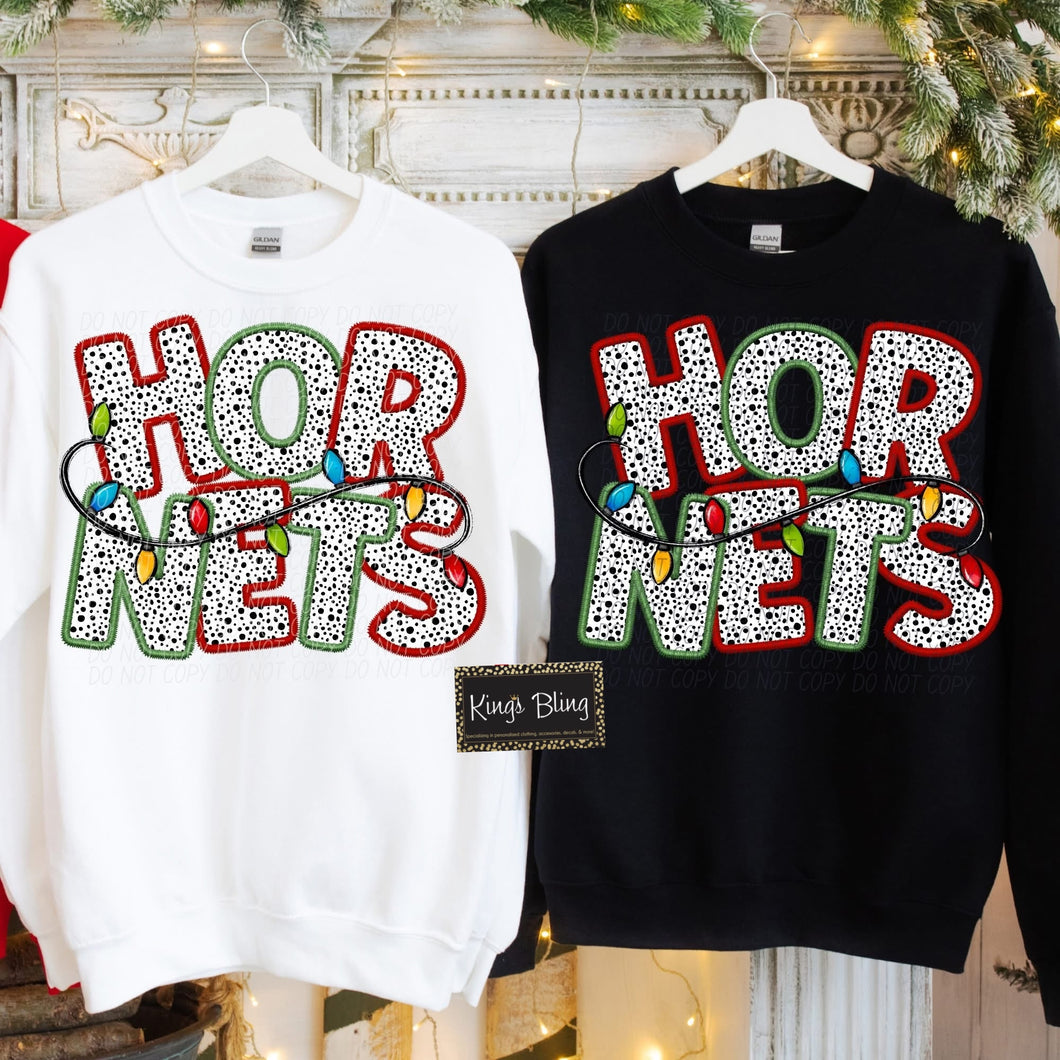 Christmas Lights Mascot - Hornets