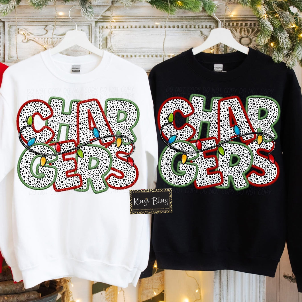 Christmas Lights Mascot - Chargers