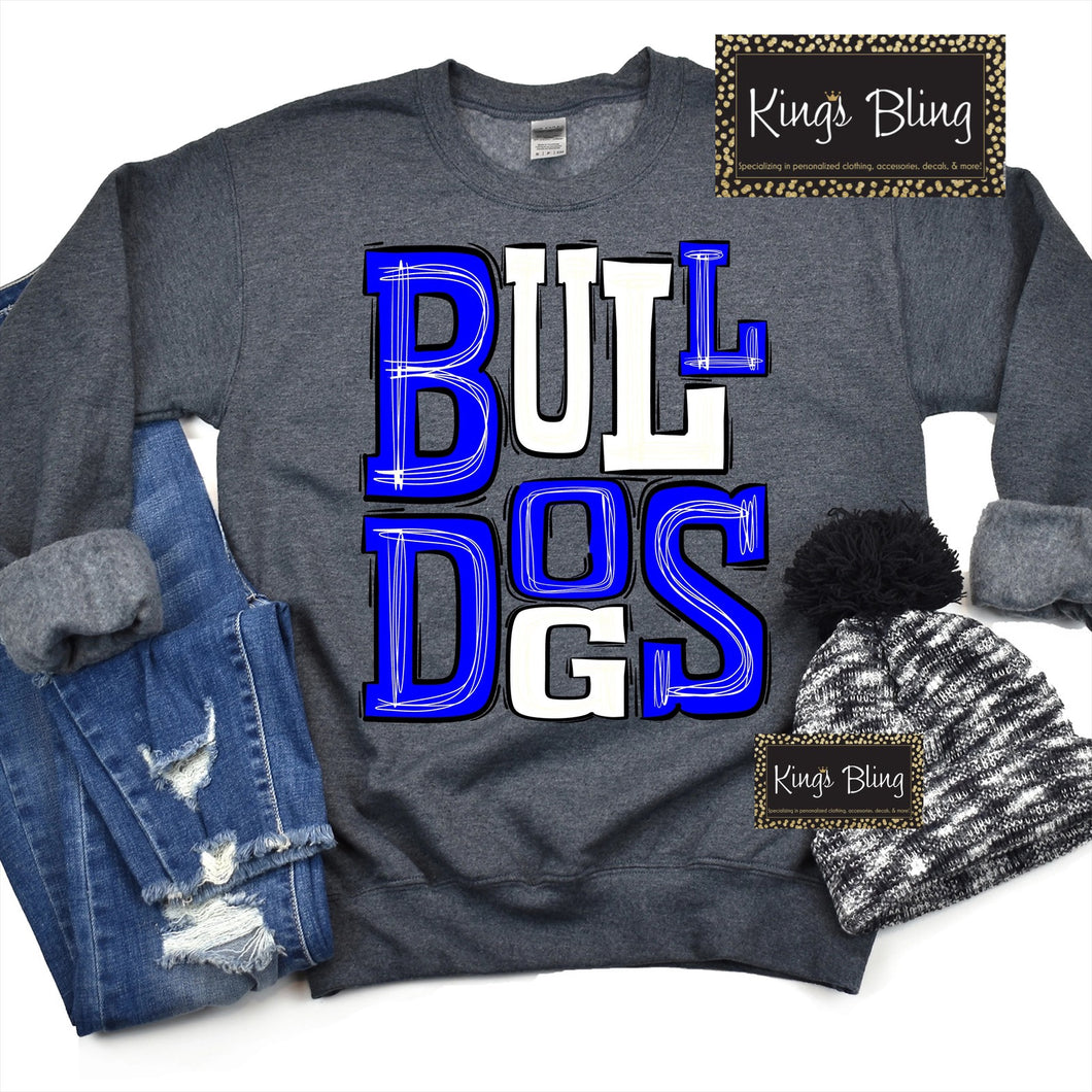 Bulldogs - Blue & White