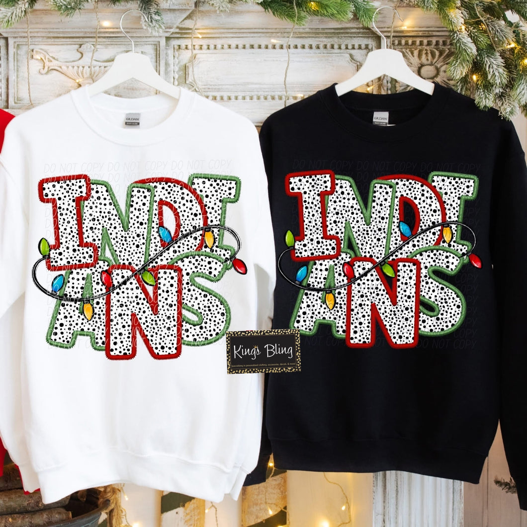 Christmas Lights Mascot - Indians