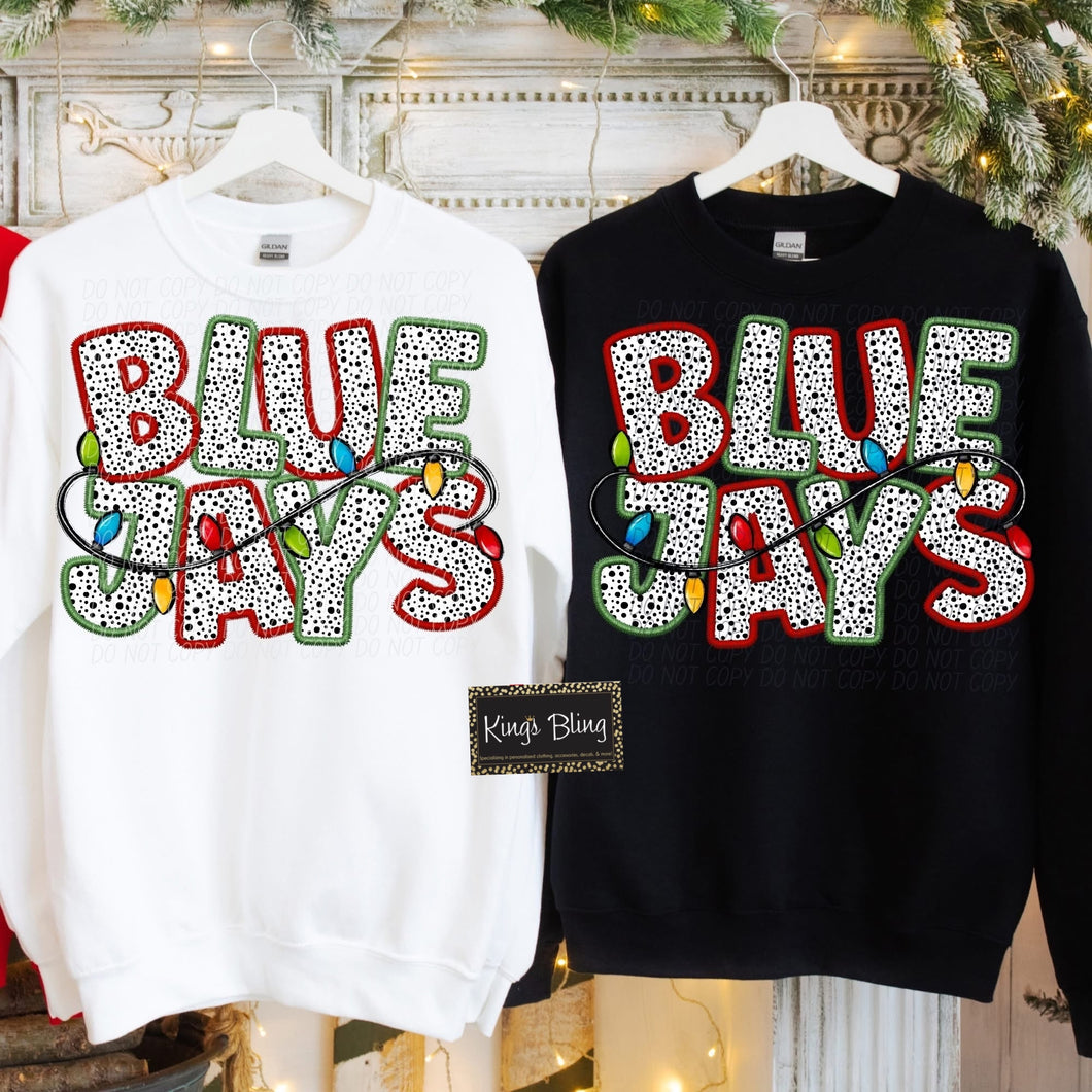 Christmas Lights Mascot - Blue Jays