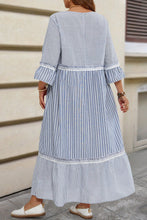 Load image into Gallery viewer, Blue Mixed Stripe Plus Maxi RTS
