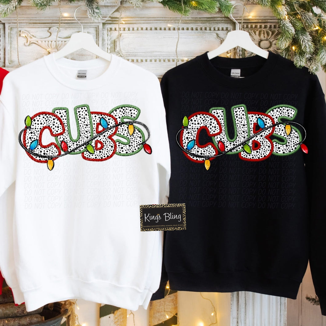 Christmas Lights Mascot - Cubs