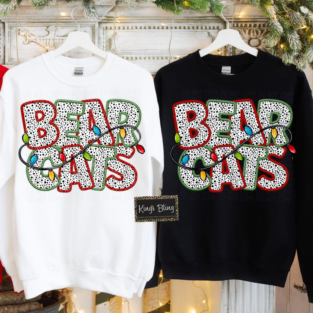 Christmas Lights Mascot - Bearcats