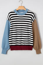 Load image into Gallery viewer, Colorblock Stripe Panel Sweater RTS

